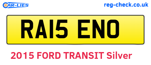 RA15ENO are the vehicle registration plates.