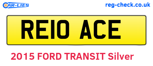 RE10ACE are the vehicle registration plates.