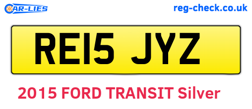 RE15JYZ are the vehicle registration plates.