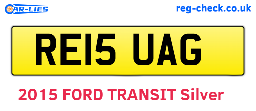 RE15UAG are the vehicle registration plates.