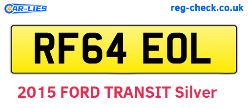 RF64EOL are the vehicle registration plates.