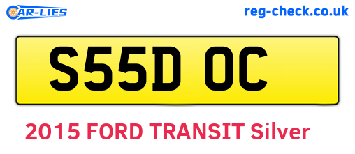 S55DOC are the vehicle registration plates.