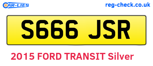 S666JSR are the vehicle registration plates.