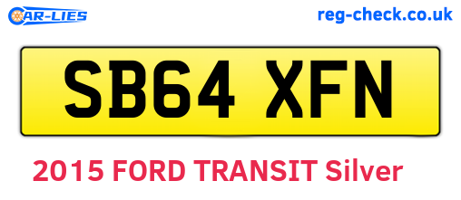 SB64XFN are the vehicle registration plates.