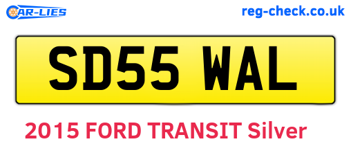 SD55WAL are the vehicle registration plates.