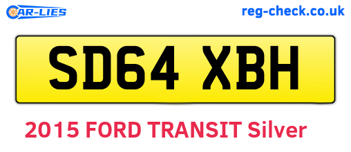 SD64XBH are the vehicle registration plates.