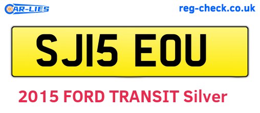 SJ15EOU are the vehicle registration plates.