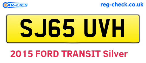SJ65UVH are the vehicle registration plates.