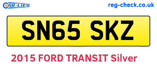 SN65SKZ are the vehicle registration plates.