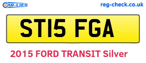 ST15FGA are the vehicle registration plates.