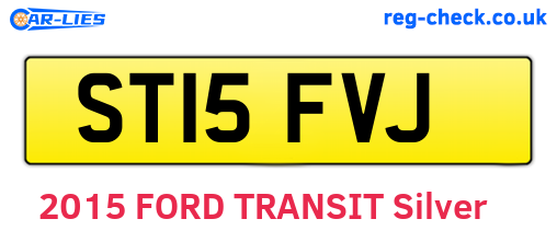 ST15FVJ are the vehicle registration plates.