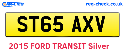 ST65AXV are the vehicle registration plates.
