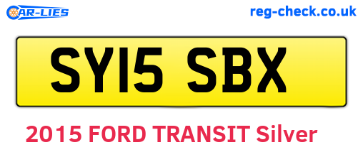 SY15SBX are the vehicle registration plates.