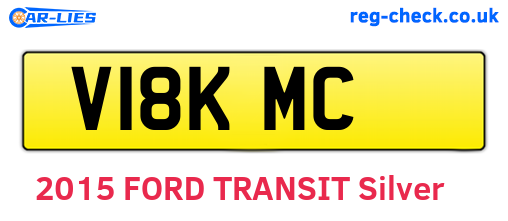 V18KMC are the vehicle registration plates.