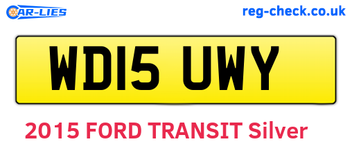 WD15UWY are the vehicle registration plates.