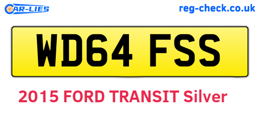 WD64FSS are the vehicle registration plates.