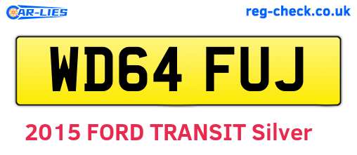 WD64FUJ are the vehicle registration plates.