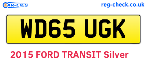 WD65UGK are the vehicle registration plates.