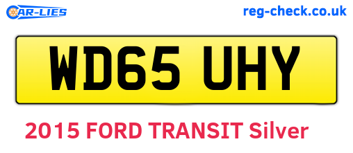 WD65UHY are the vehicle registration plates.