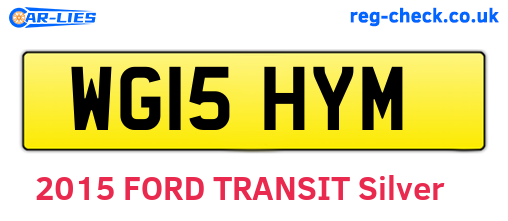 WG15HYM are the vehicle registration plates.