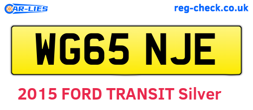 WG65NJE are the vehicle registration plates.