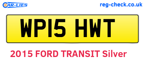 WP15HWT are the vehicle registration plates.