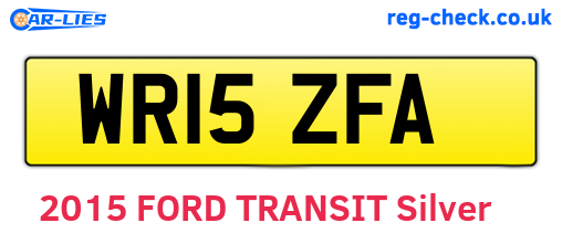 WR15ZFA are the vehicle registration plates.