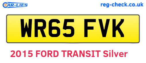 WR65FVK are the vehicle registration plates.