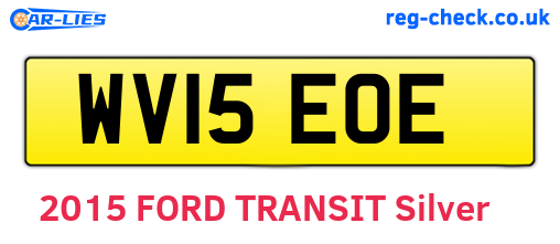 WV15EOE are the vehicle registration plates.