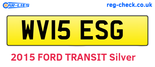 WV15ESG are the vehicle registration plates.