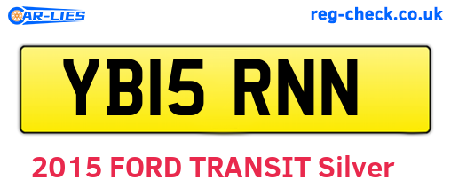 YB15RNN are the vehicle registration plates.