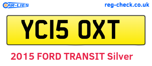 YC15OXT are the vehicle registration plates.