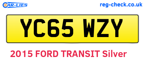 YC65WZY are the vehicle registration plates.