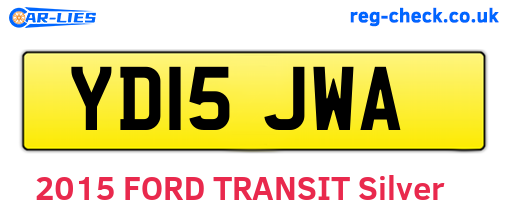 YD15JWA are the vehicle registration plates.