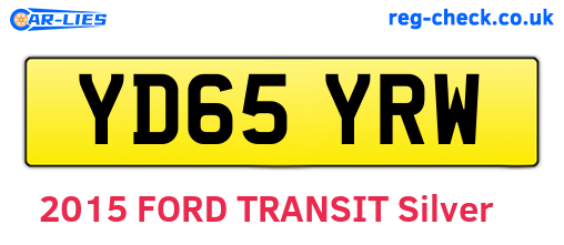 YD65YRW are the vehicle registration plates.