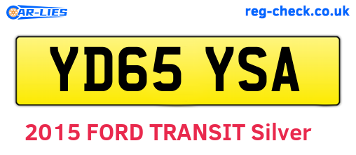 YD65YSA are the vehicle registration plates.