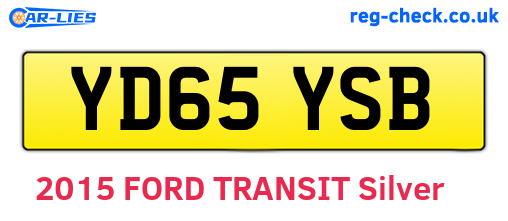 YD65YSB are the vehicle registration plates.