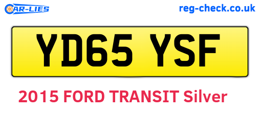 YD65YSF are the vehicle registration plates.