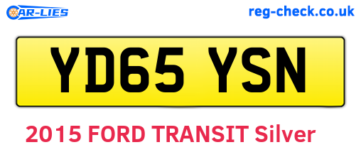 YD65YSN are the vehicle registration plates.