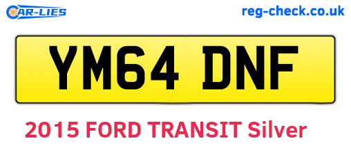 YM64DNF are the vehicle registration plates.