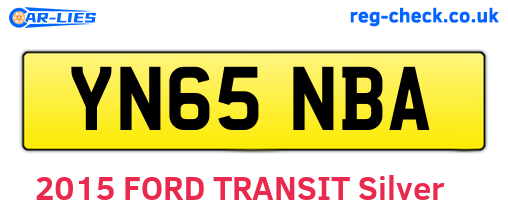 YN65NBA are the vehicle registration plates.