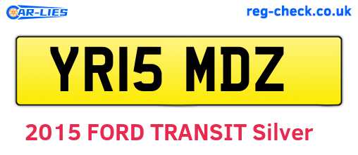 YR15MDZ are the vehicle registration plates.