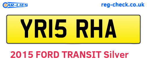 YR15RHA are the vehicle registration plates.