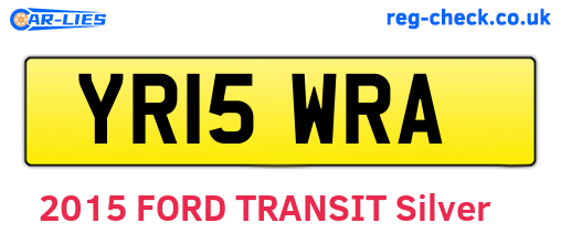 YR15WRA are the vehicle registration plates.