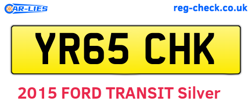 YR65CHK are the vehicle registration plates.