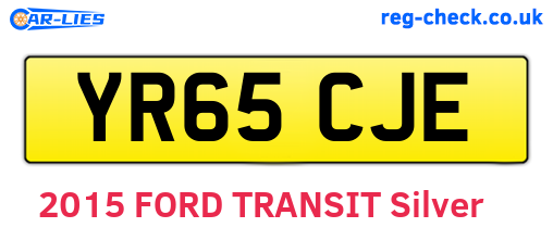YR65CJE are the vehicle registration plates.