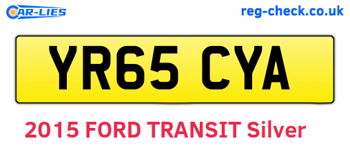 YR65CYA are the vehicle registration plates.