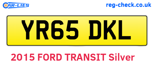 YR65DKL are the vehicle registration plates.