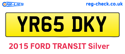 YR65DKY are the vehicle registration plates.