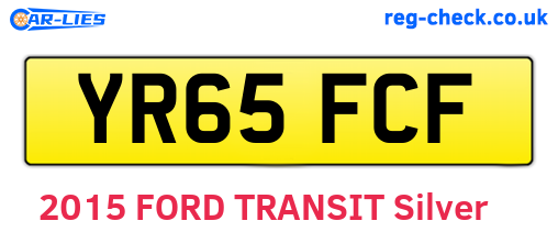 YR65FCF are the vehicle registration plates.